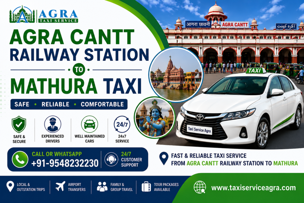 Agra Cantt Railway Station to Mathura Taxi