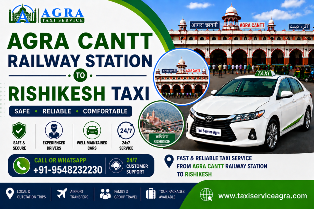 Agra Cantt Railway Station to Rishikesh Taxi