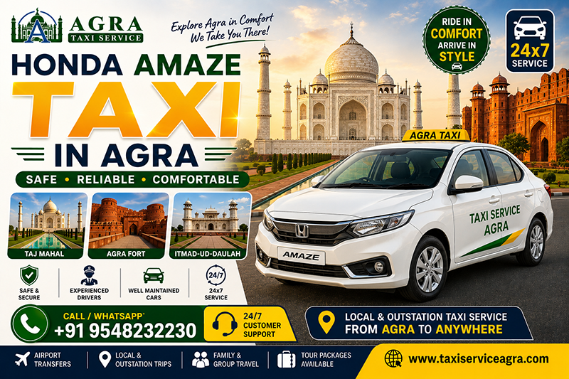 Honda Amaze Taxi in Agra