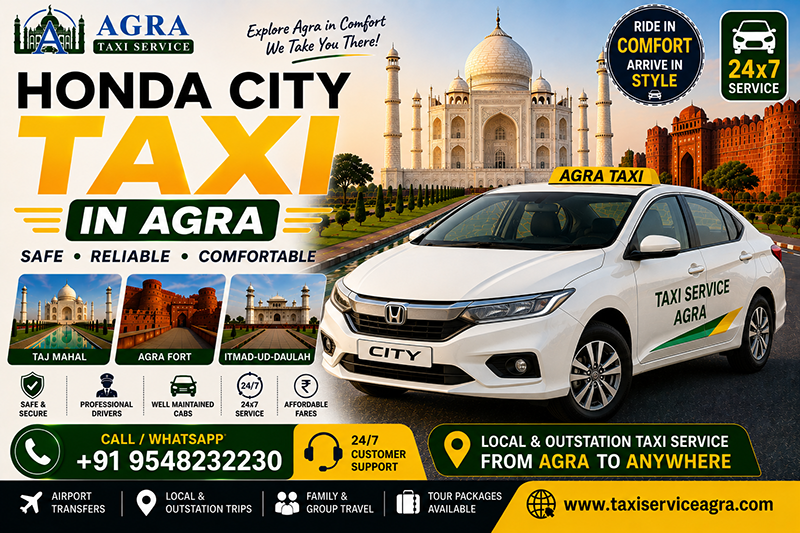 Honda City Taxi in Agra