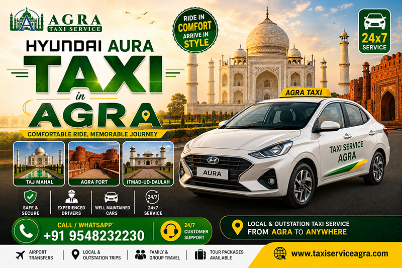 Hyundai Aura Taxi in Agra