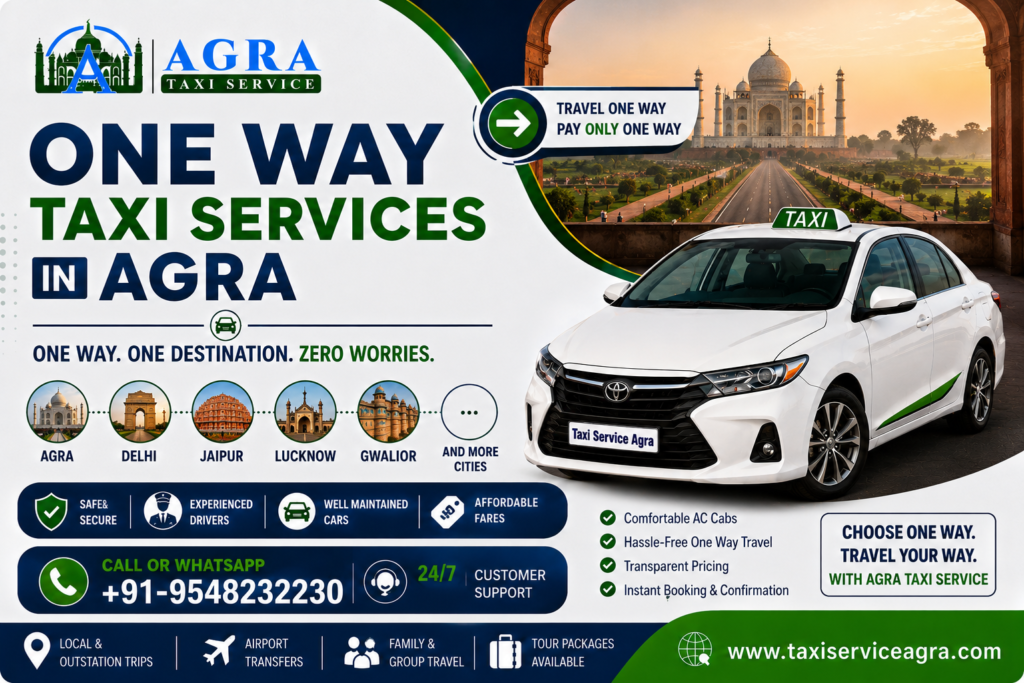 One Way Taxi Services in Agra