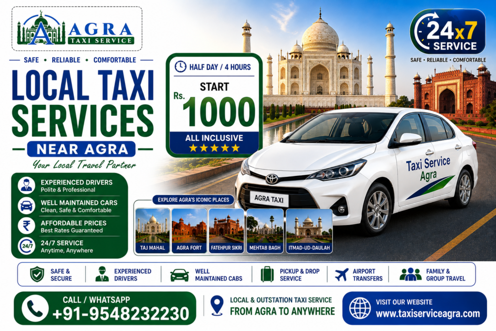 Agra Local Half Day 4 Hours Taxi Services