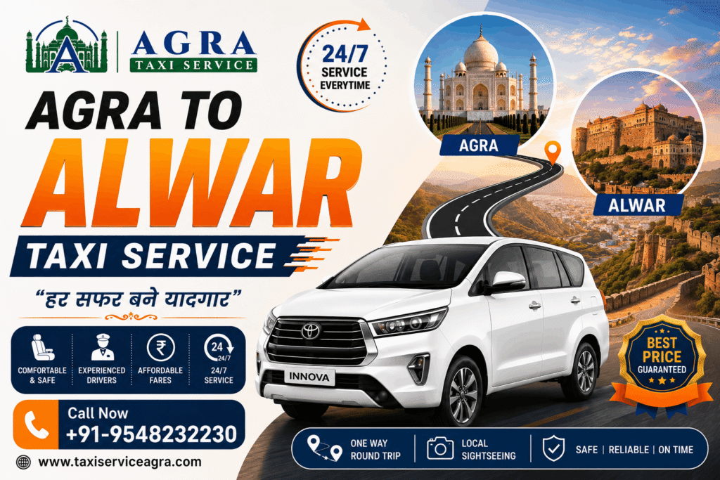 Hire Agra to Alwar Taxi