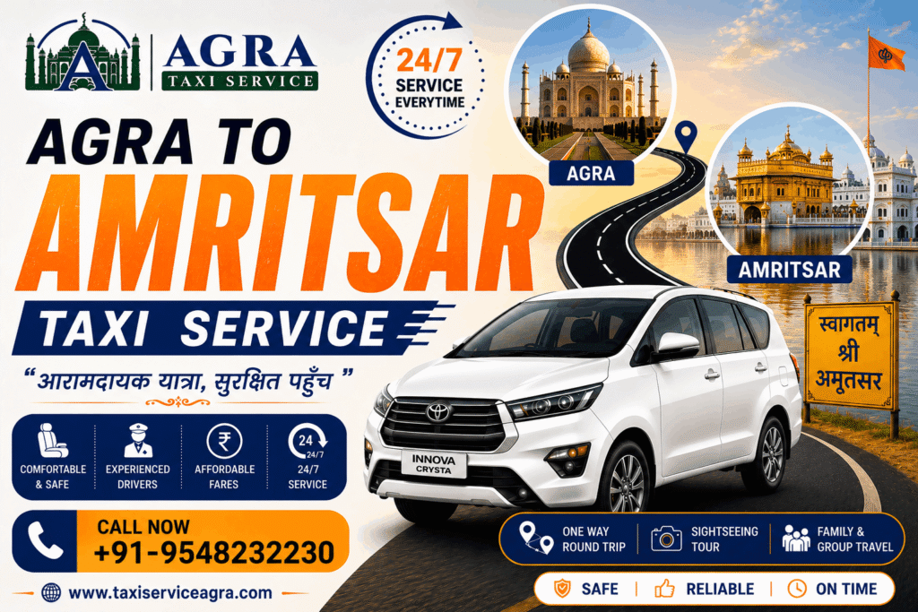 Hire Agra to Amritsar Taxi