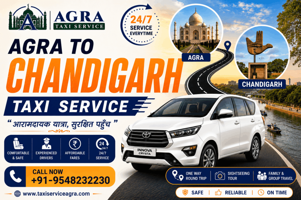Agra to Chandigarh Taxi