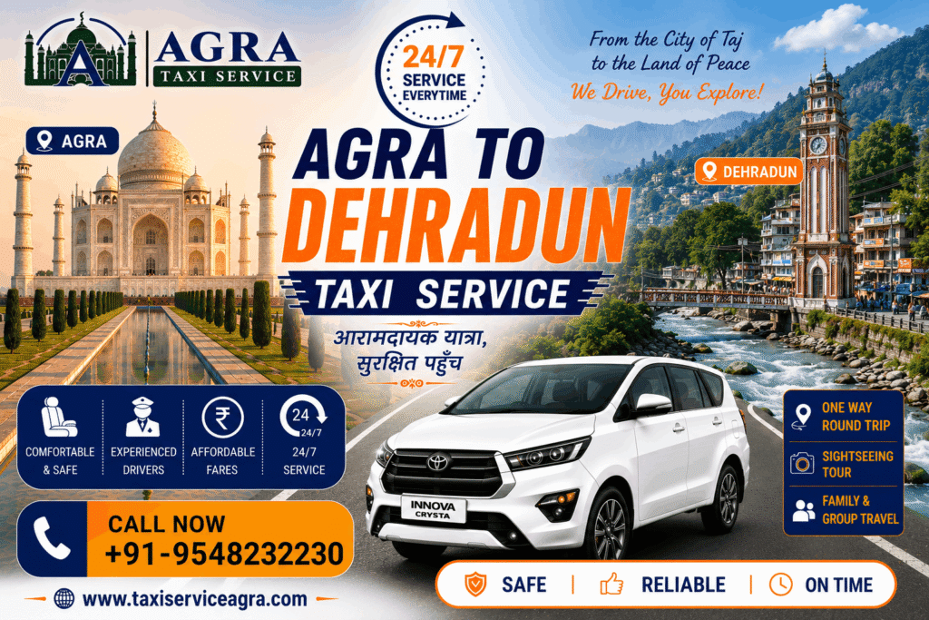 Agra to Dehradun Taxi