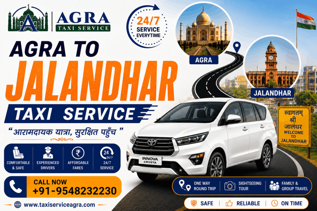 Agra to Jalandhar Taxi