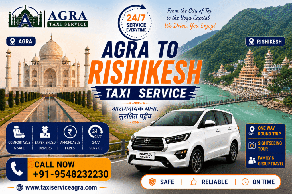 Agra to Rishikesh Taxi