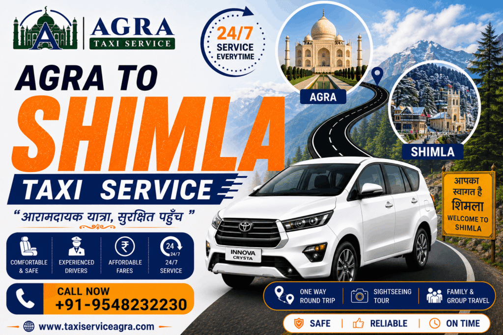 Agra to Shimla Taxi