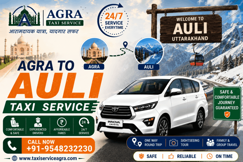 Agra to Auli Taxi
