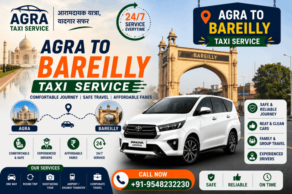 Agra to Bareilly Taxi