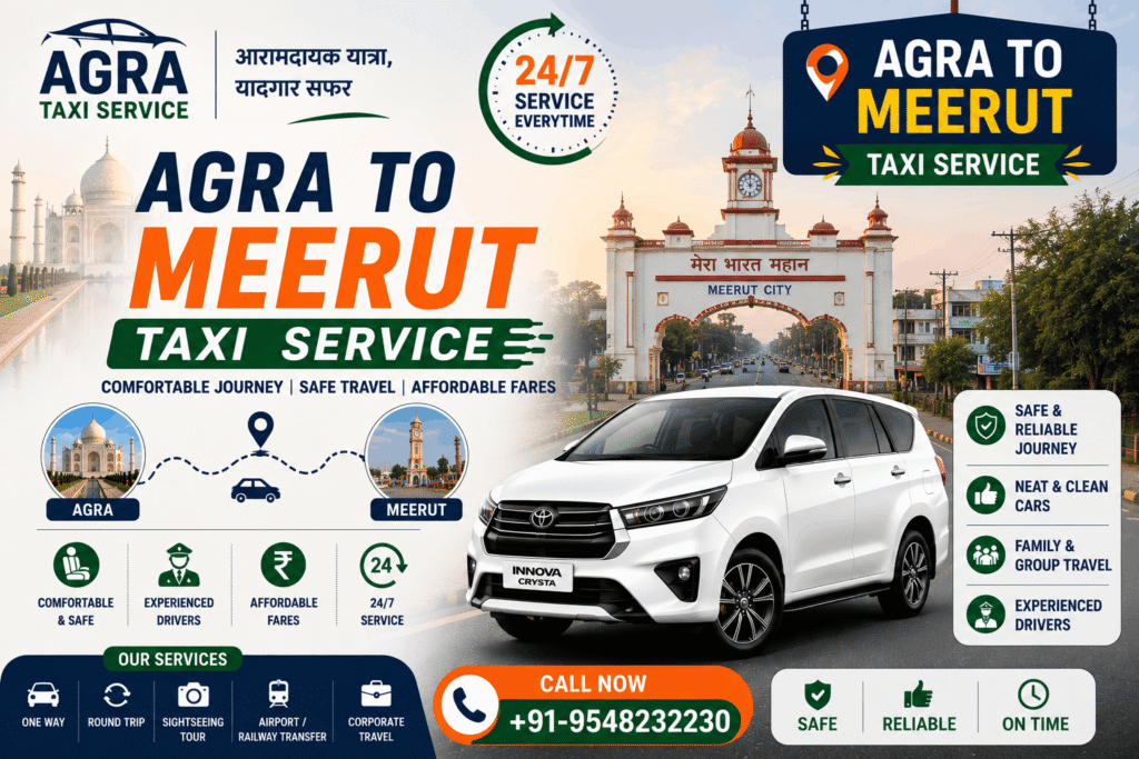 Agra to Meerut Taxi