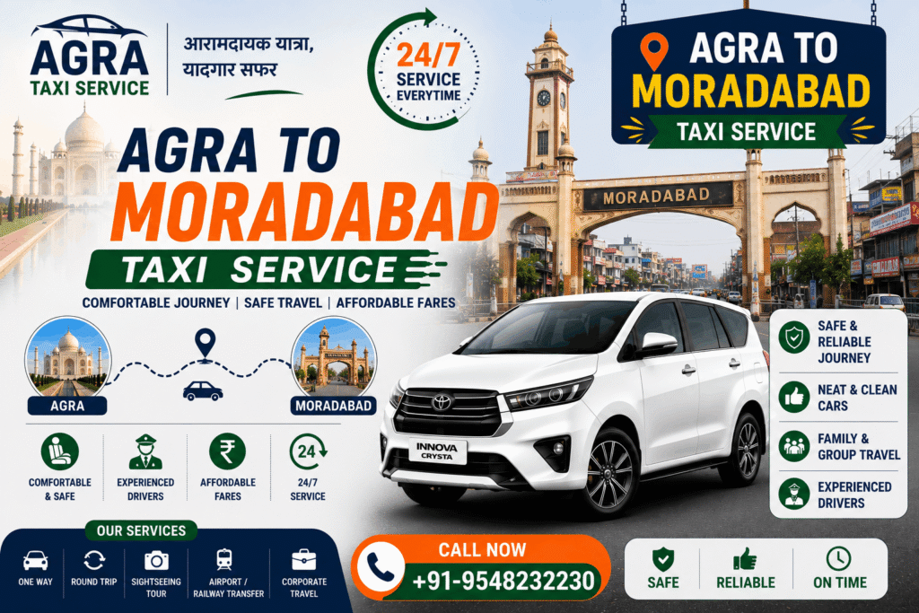 Agra to Moradabad Taxi