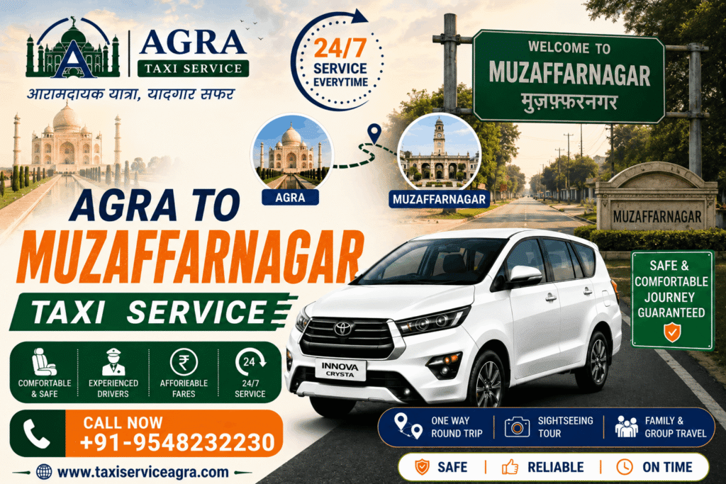 Agra to Muzaffarnagar Taxi