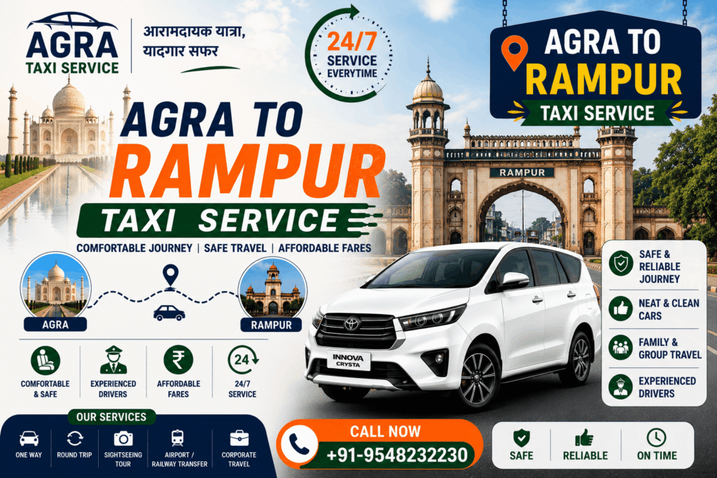 Agra to Rampur Taxi