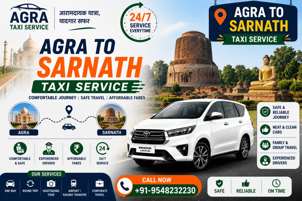 Agra to Sarnath Taxi