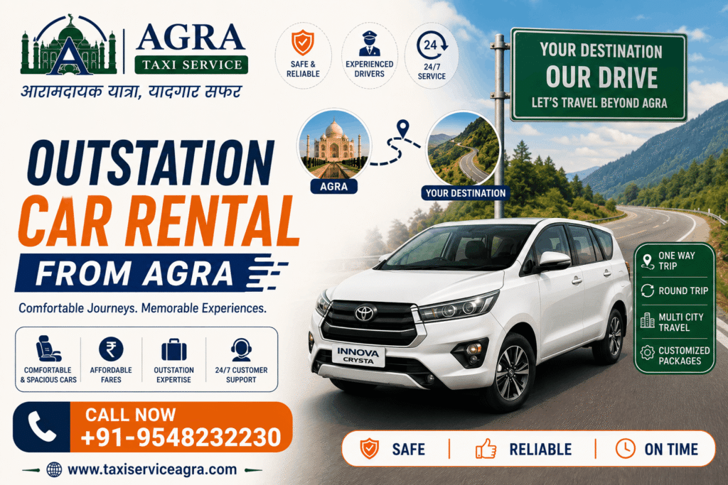 Outstation Car Rental Services From Agra