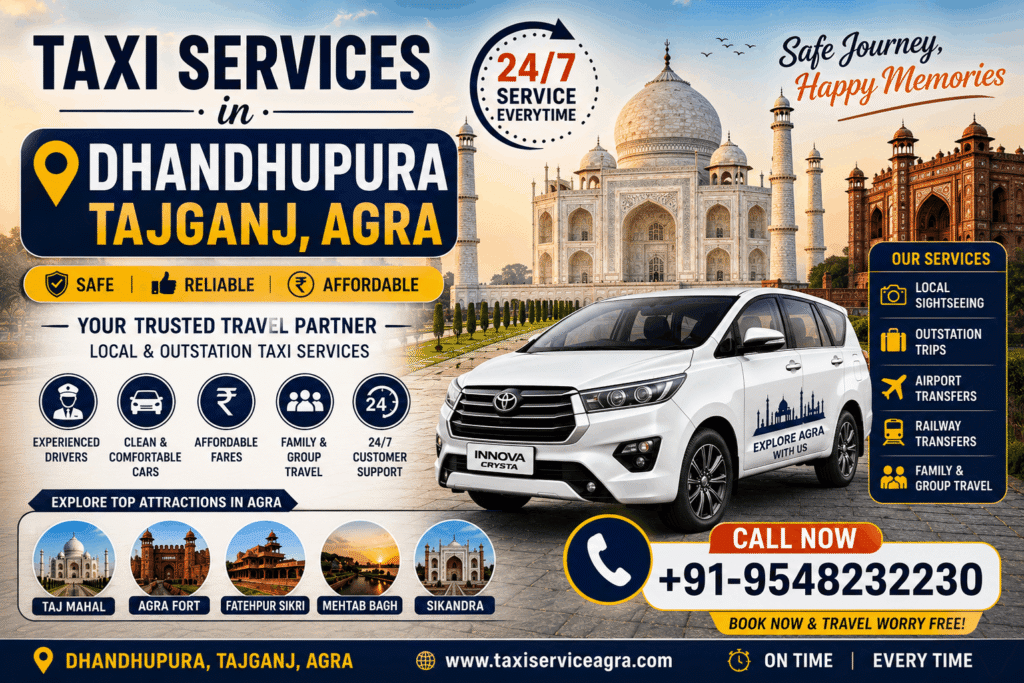 Taxi Services in Dhandhupura Tajganj Agra