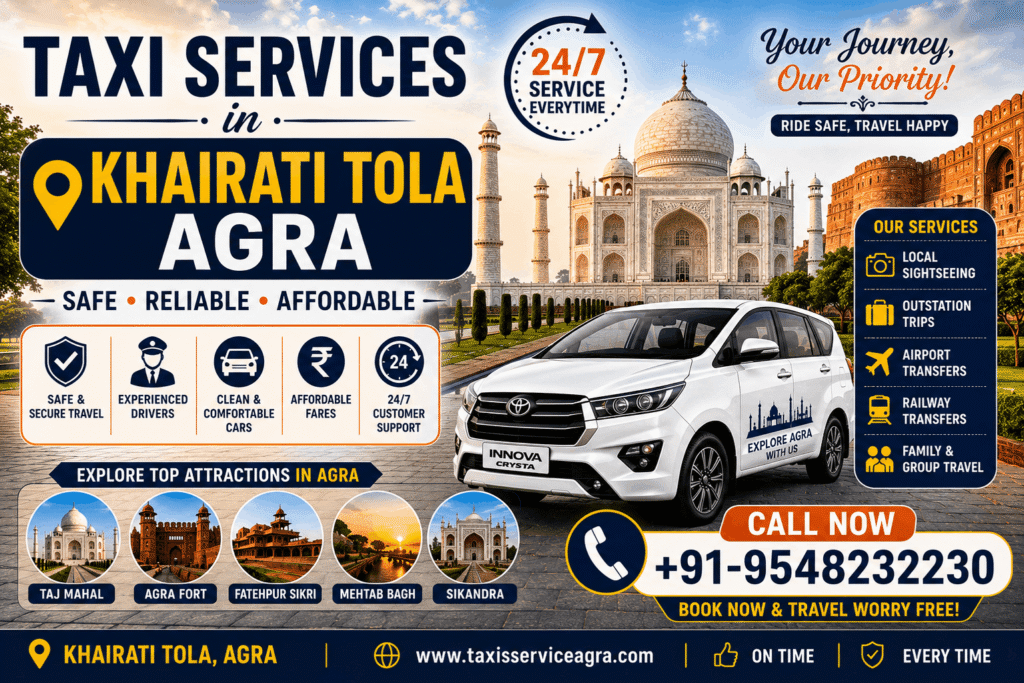 Taxi Services in Khairati Tola Agra